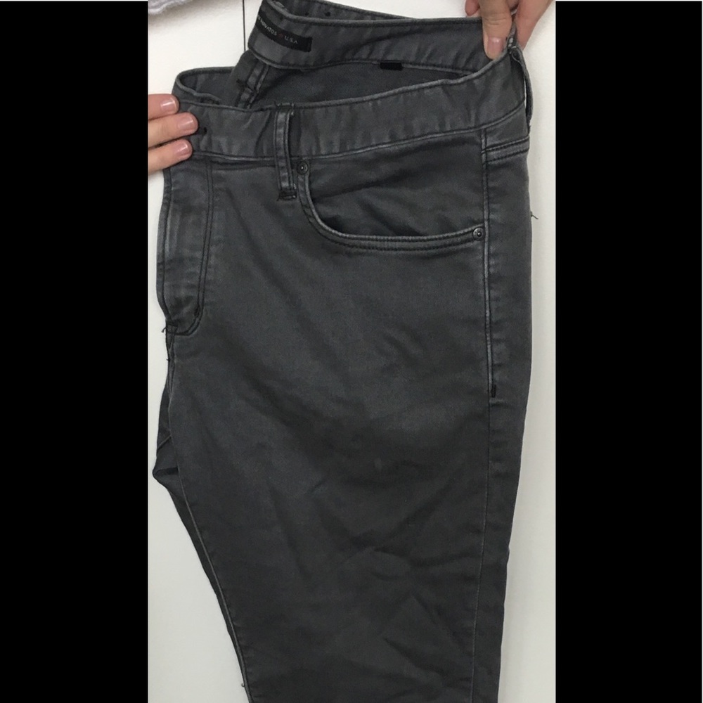 John Varvatos Grey Slim Straight Jeans
